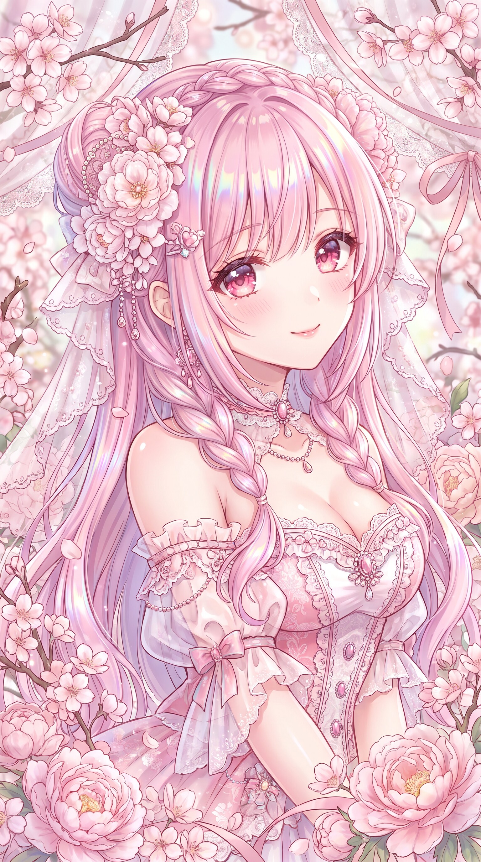 桜花夢幻紅玉姫 | の人気AIイラスト・グラビア