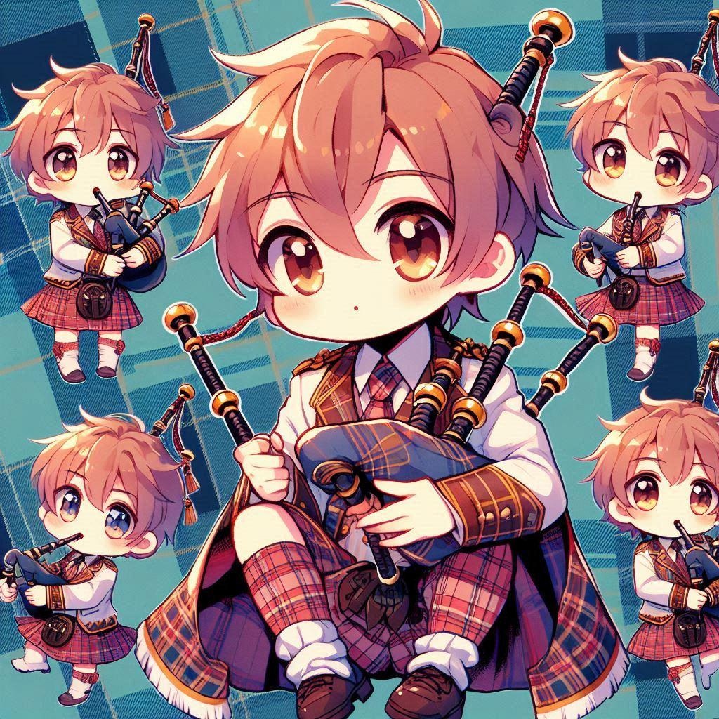 タータンチェックの男の娘