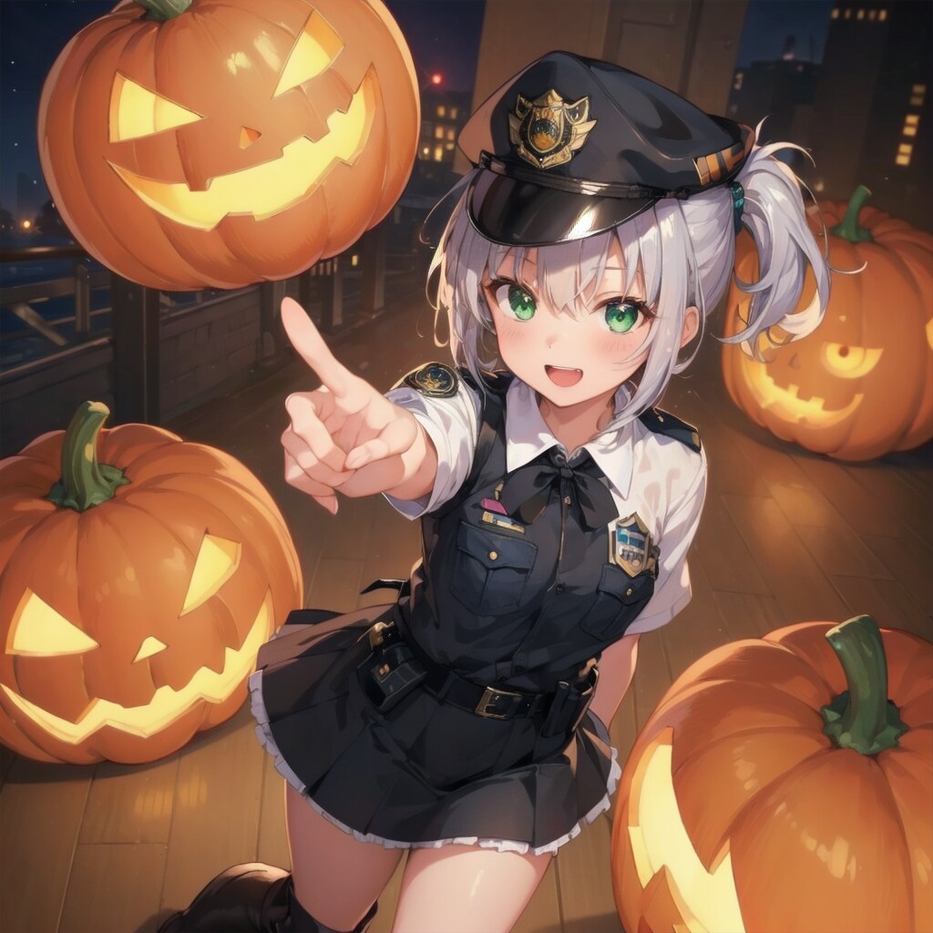 警察署でハロウィンパーティー