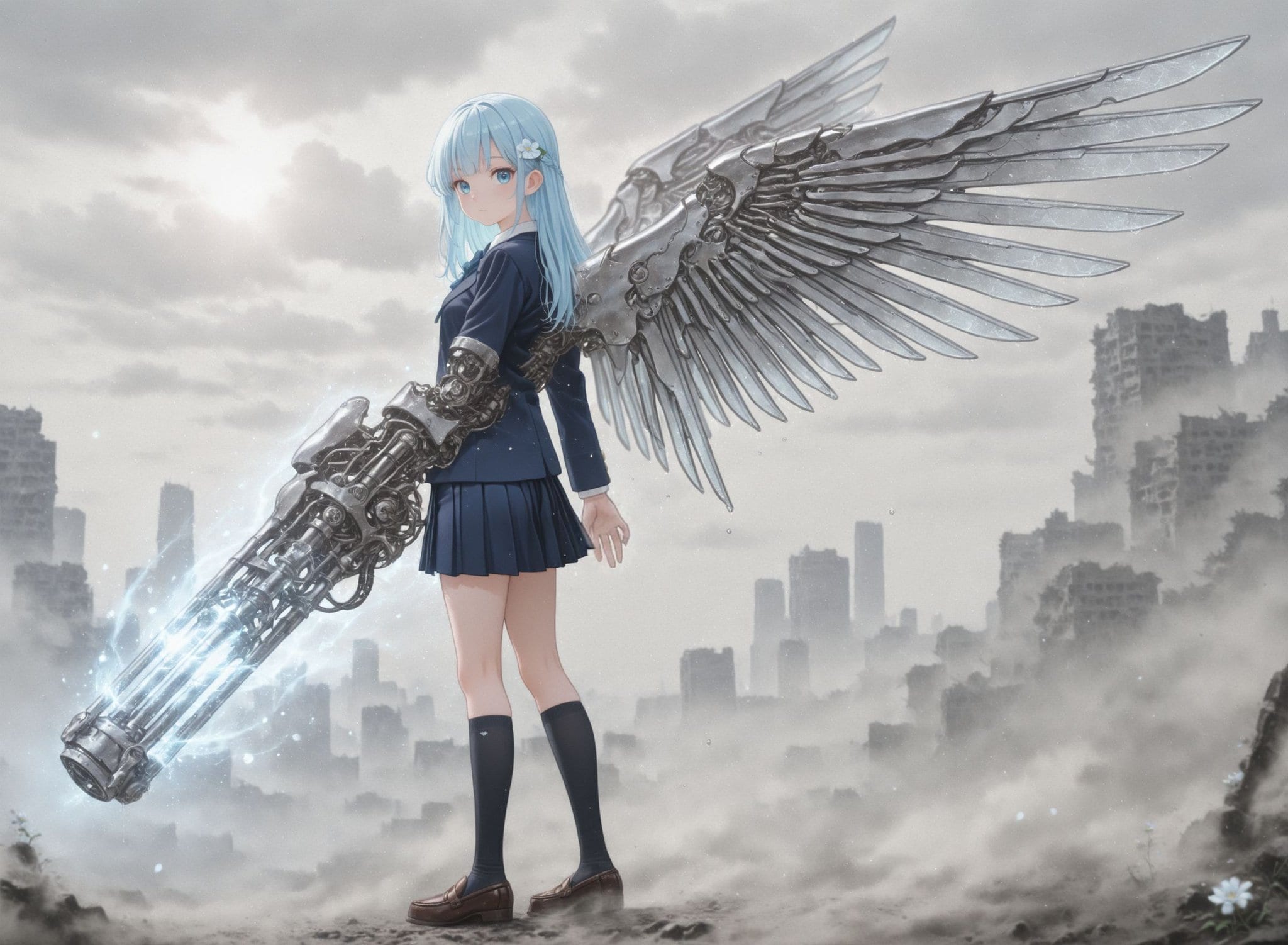 儚翼の終末兵装 壱号機：蒼霞 | の人気AIイラスト・グラビア