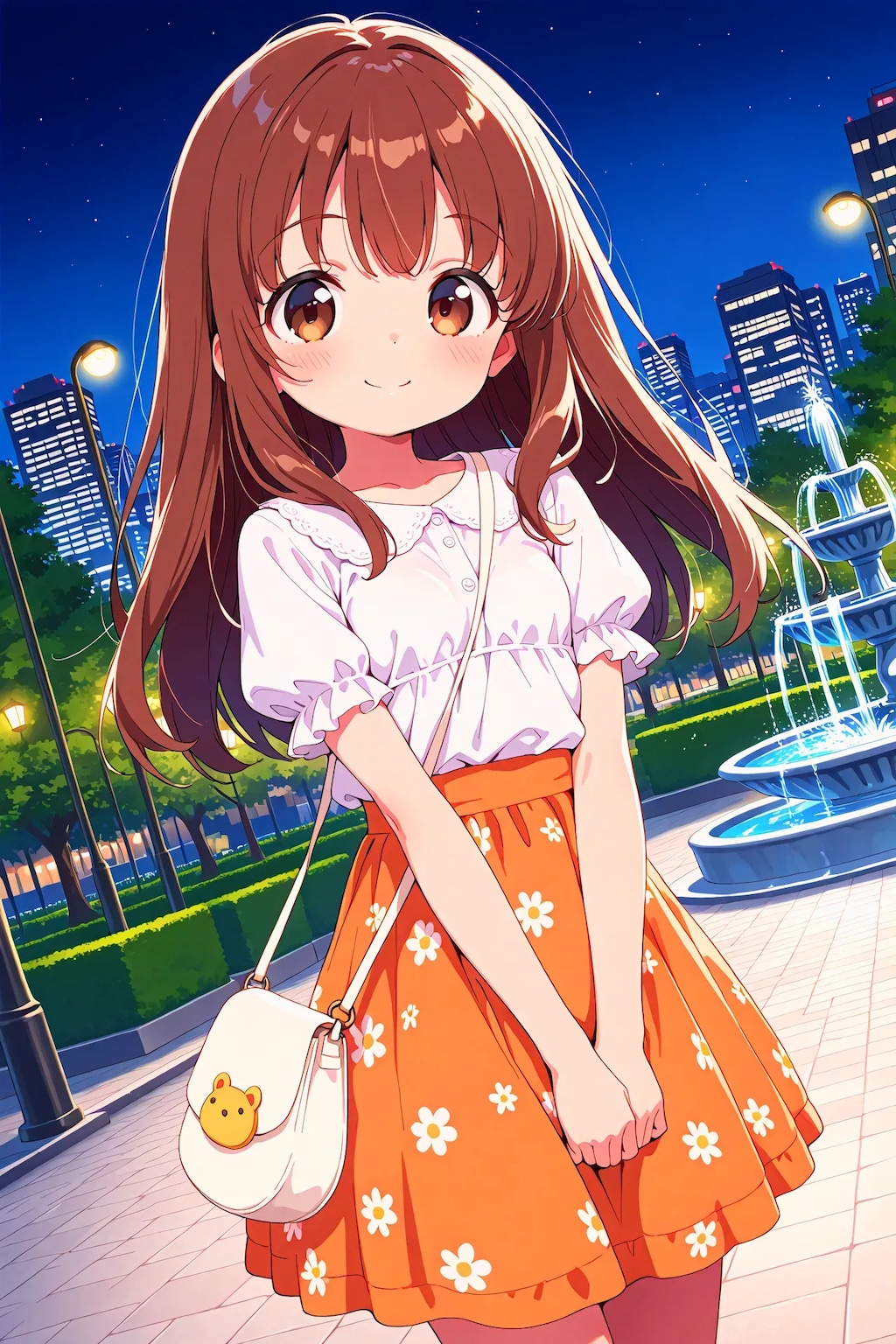 夜の噴水公園2