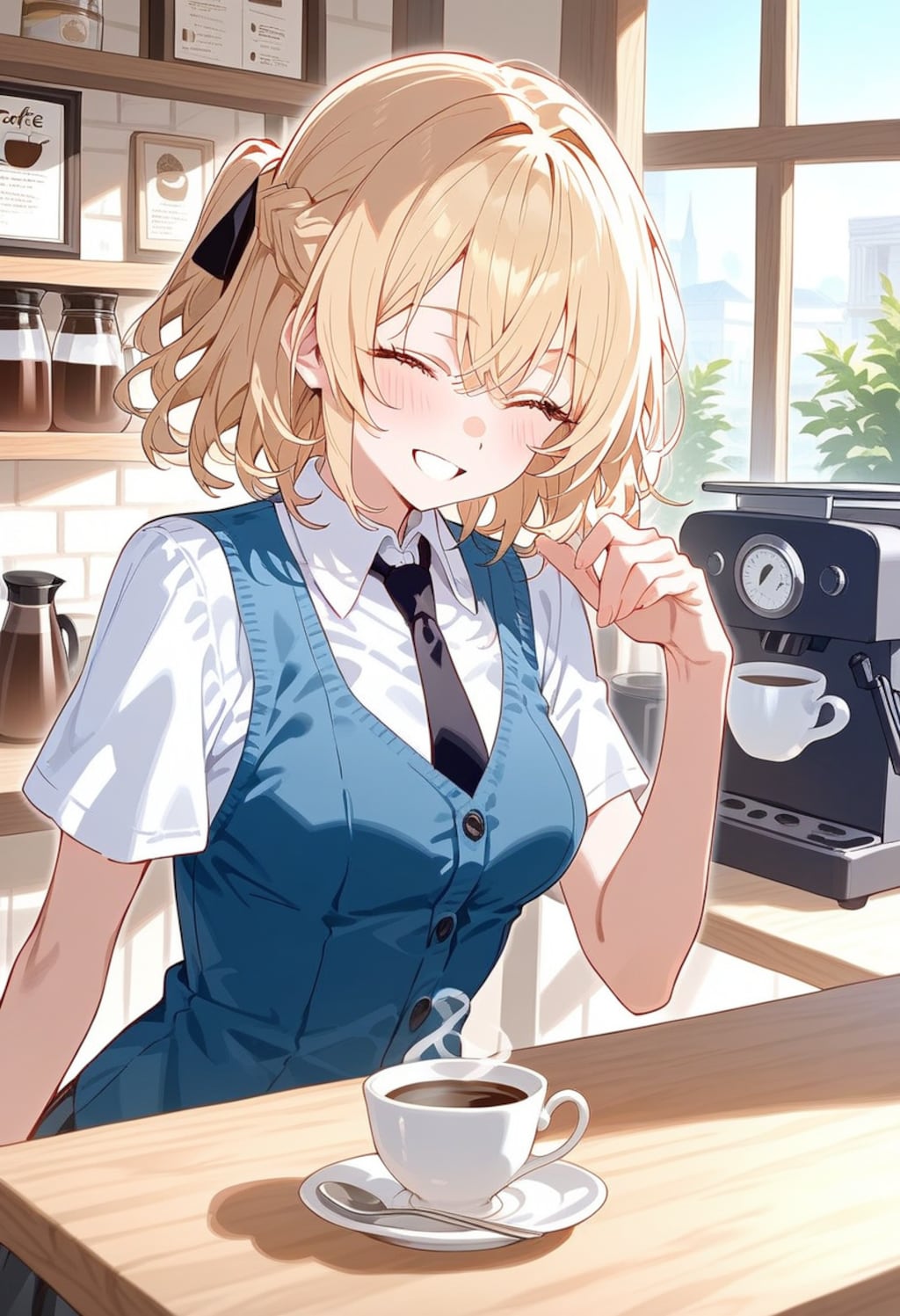コーヒーショップの店員さん