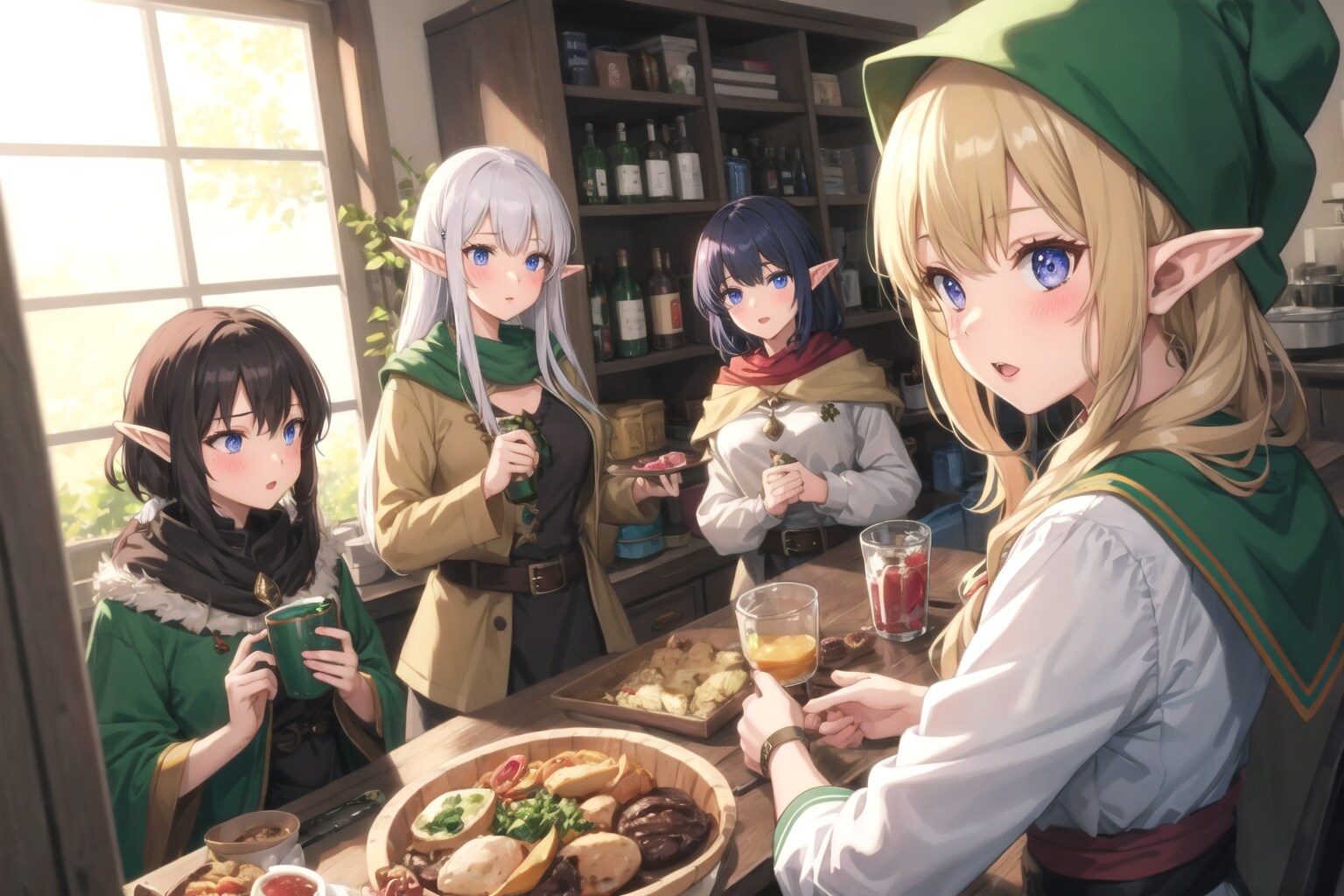 エルフが狩った食料