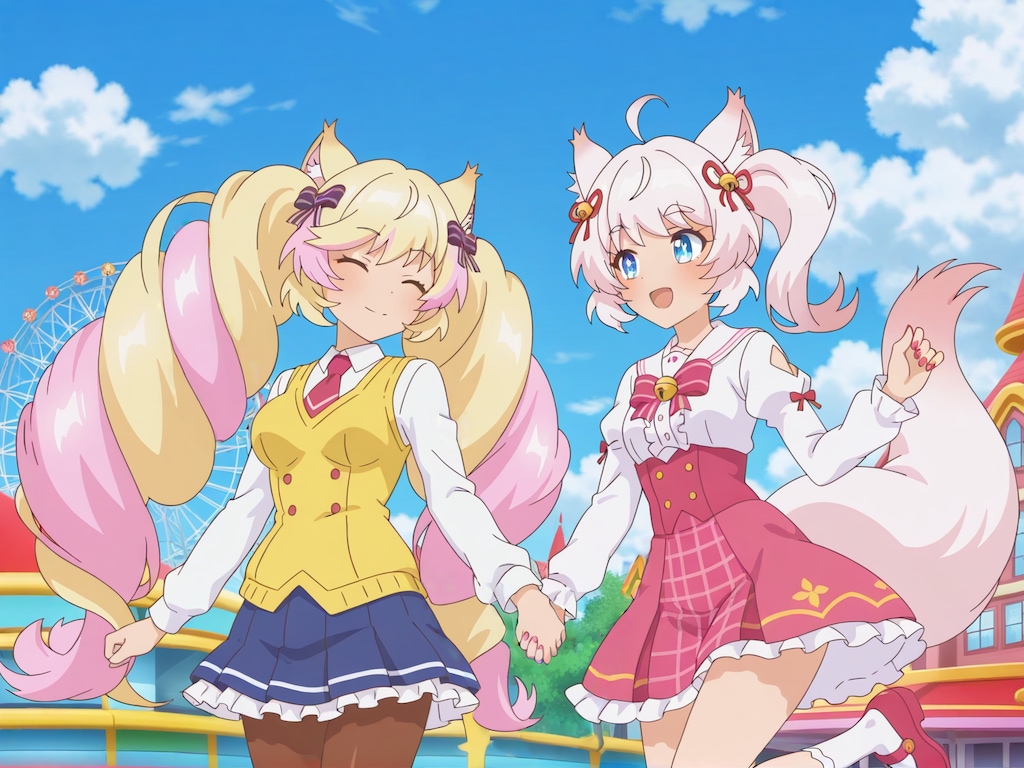 ホワン＋マシマヒメコ＠遊園地