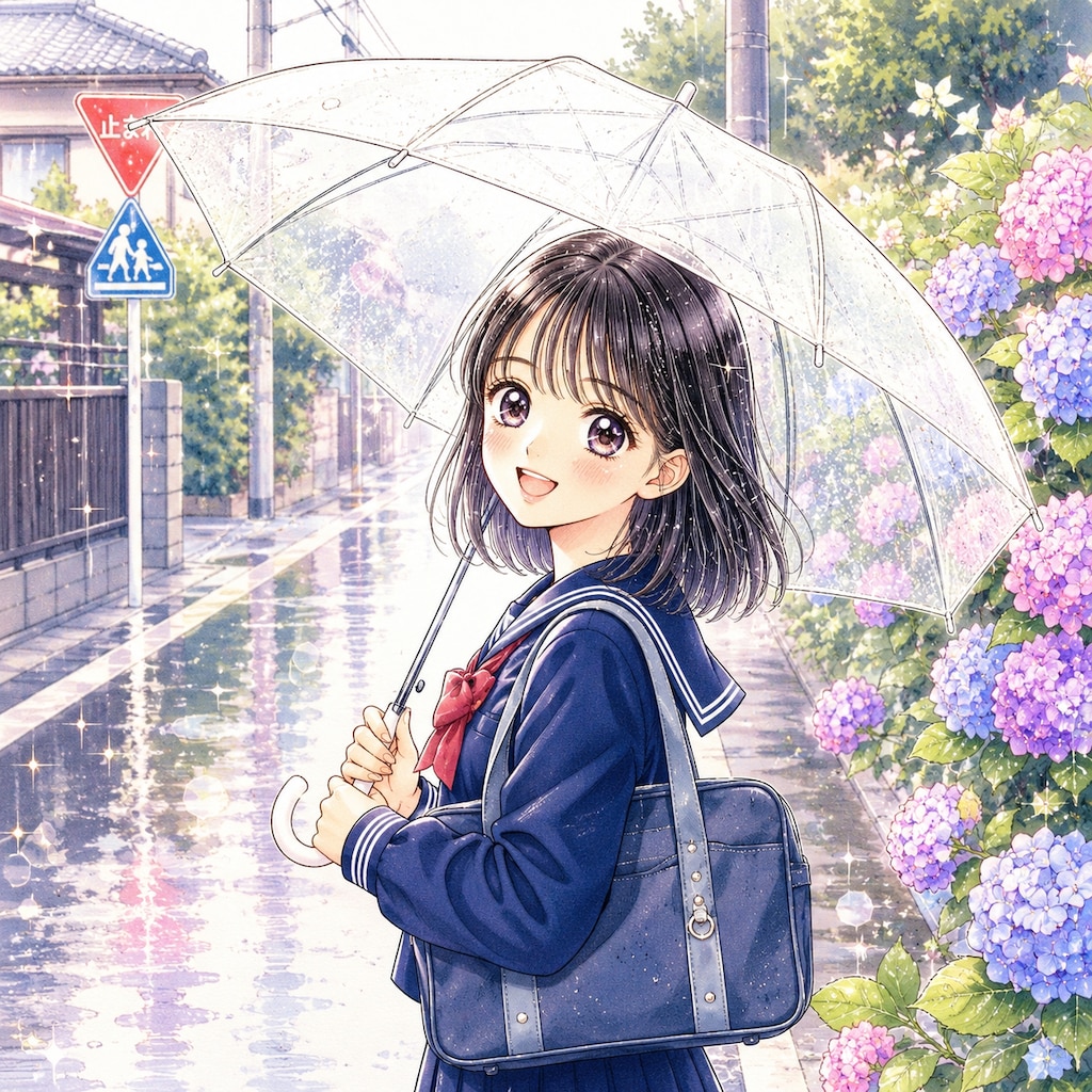 六月、透明な傘の下で