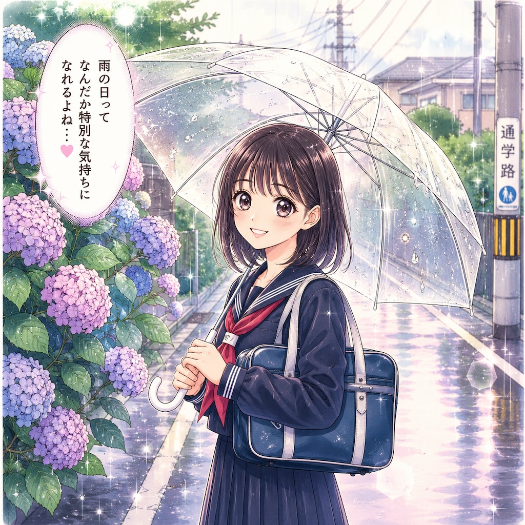六月、透明な傘の下で