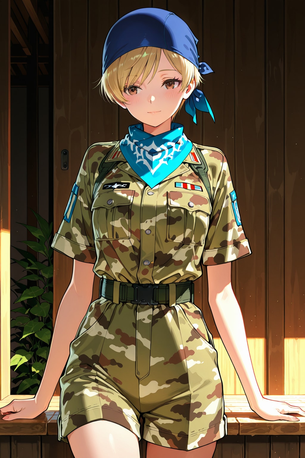 ピクシーカットのトレジャーハンター(迷彩コスチューム)