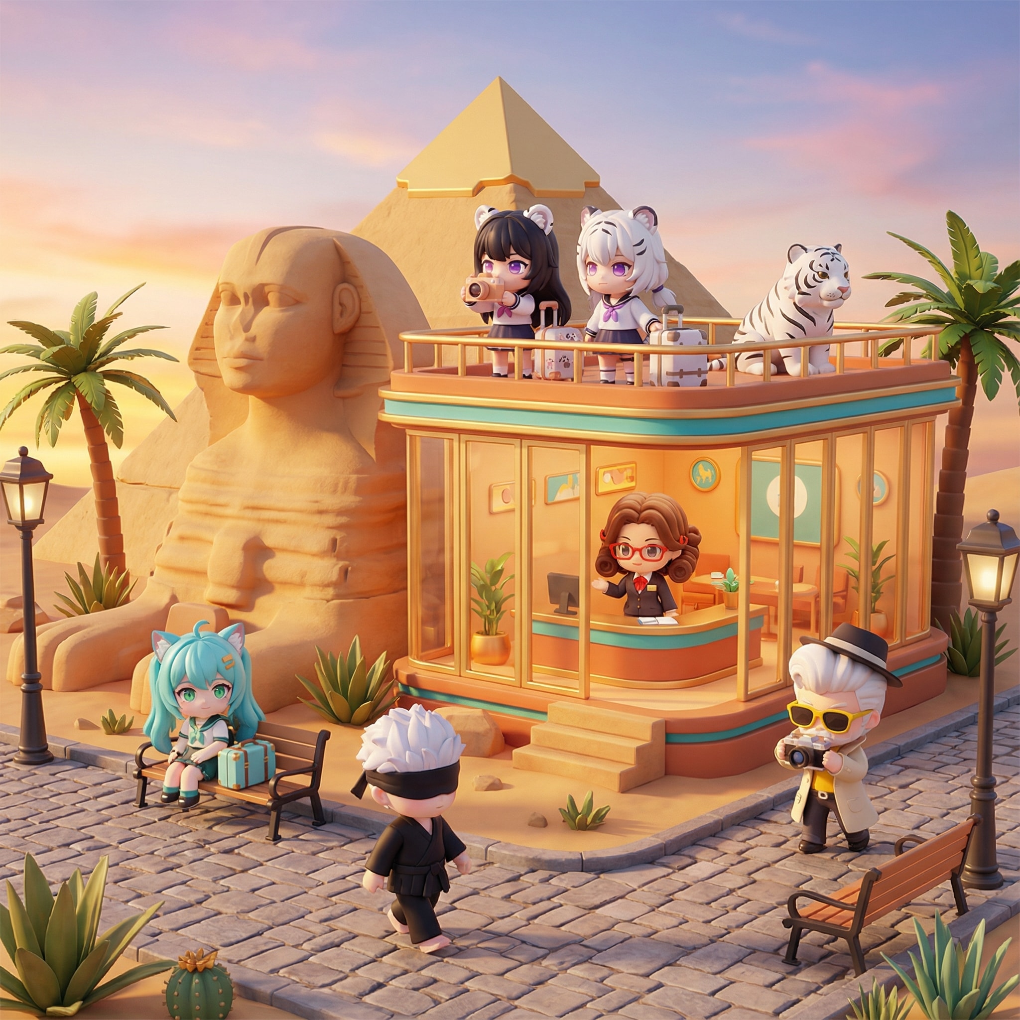 ちちぷいフレンズワールドツアー。in【エジプト】 | の人気AIイラスト・グラビア