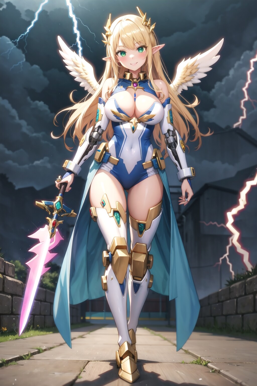 戦うエルフ妻