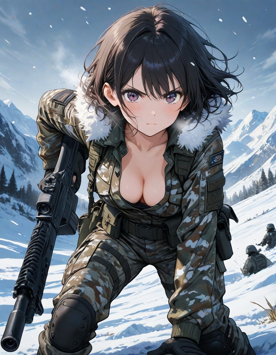 雪山の兵士