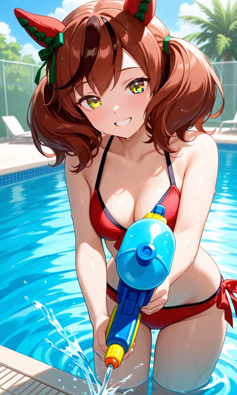 プールではしゃいでるネイチャさん