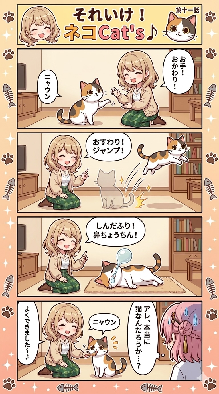 【11話】それいけ！ネコCat's♪(４コマ漫画)