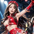 ノーパンアイドルまんチラライブ💖赤 2枚目