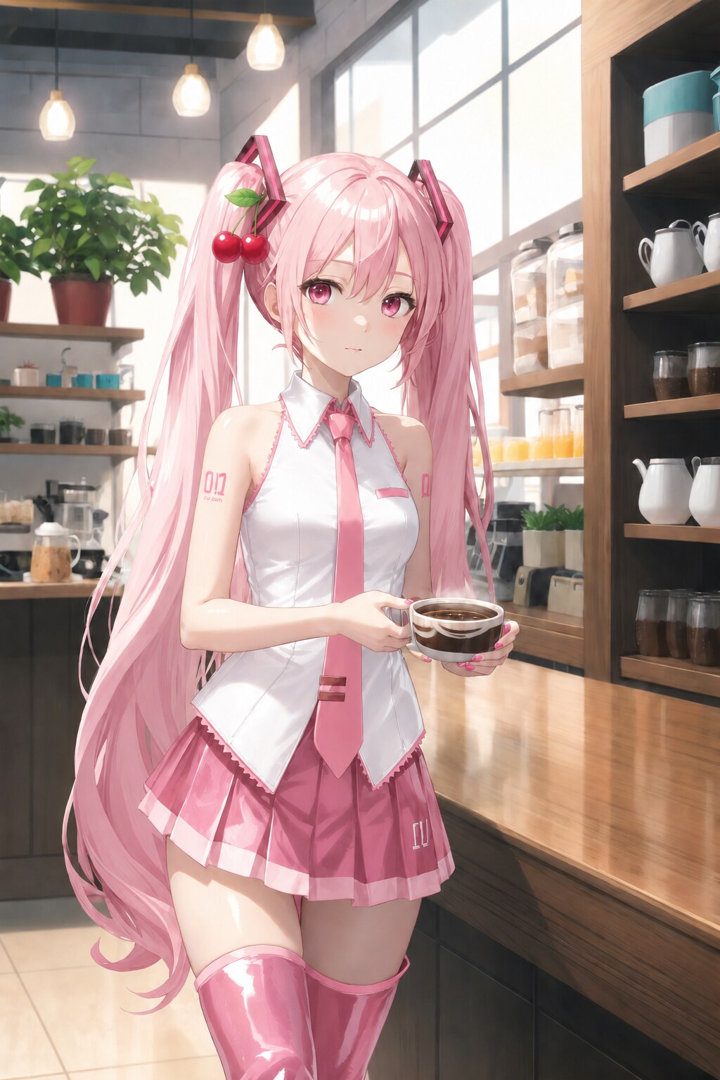 桜ミクにして
