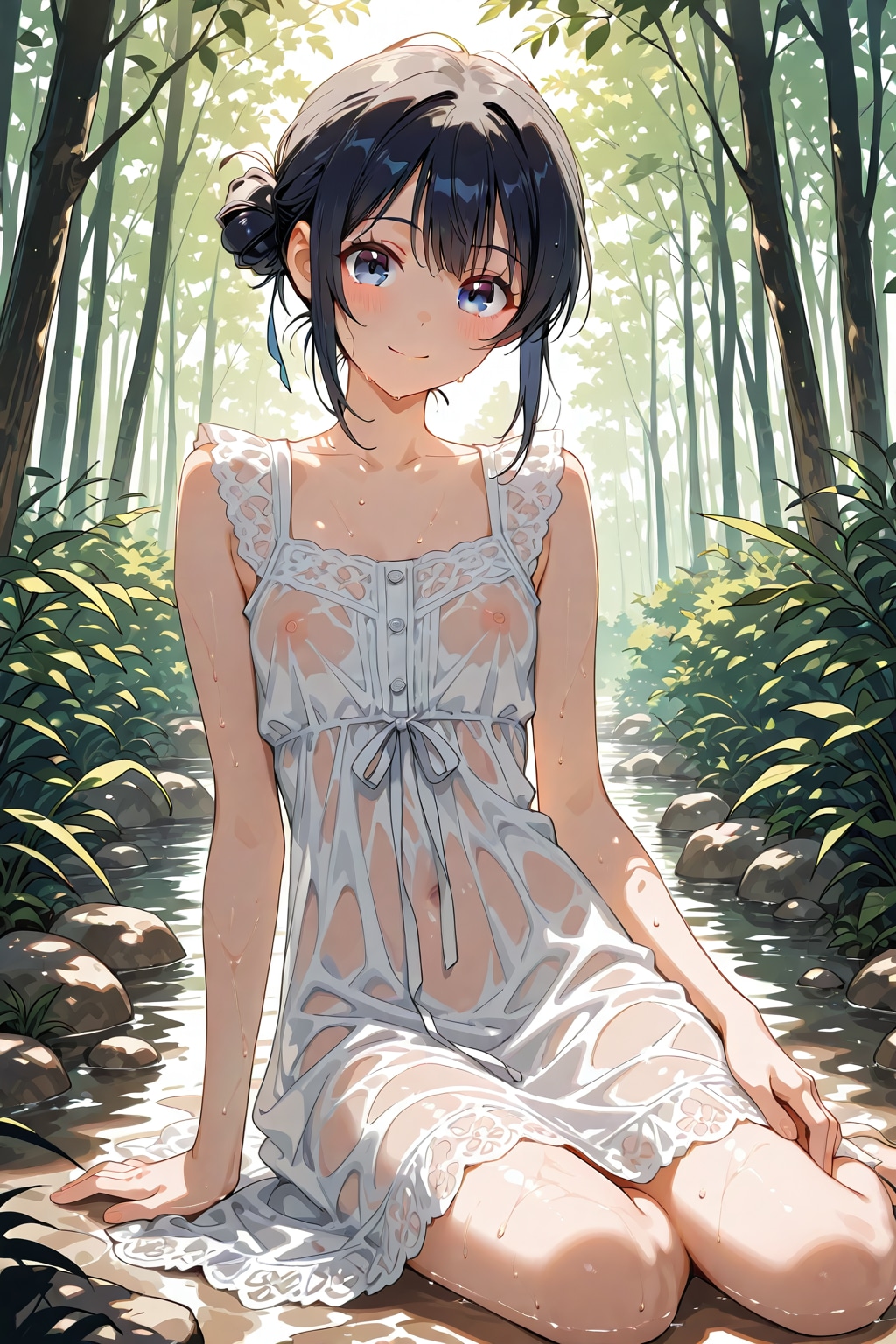 びしょ濡れ女の子⑥