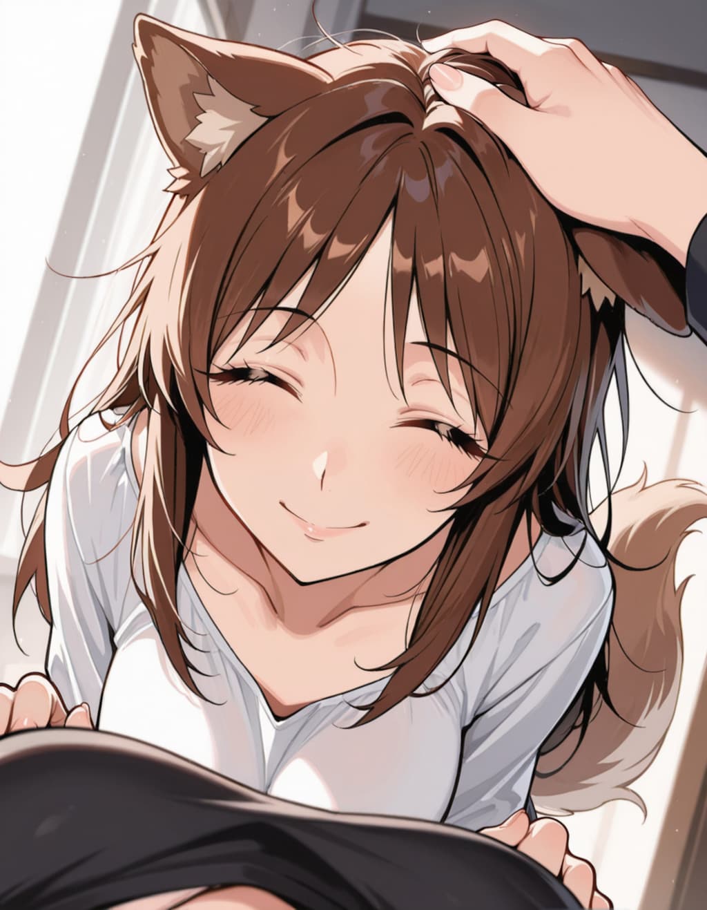 今日のわん娘 #18 「撫でられわん娘」