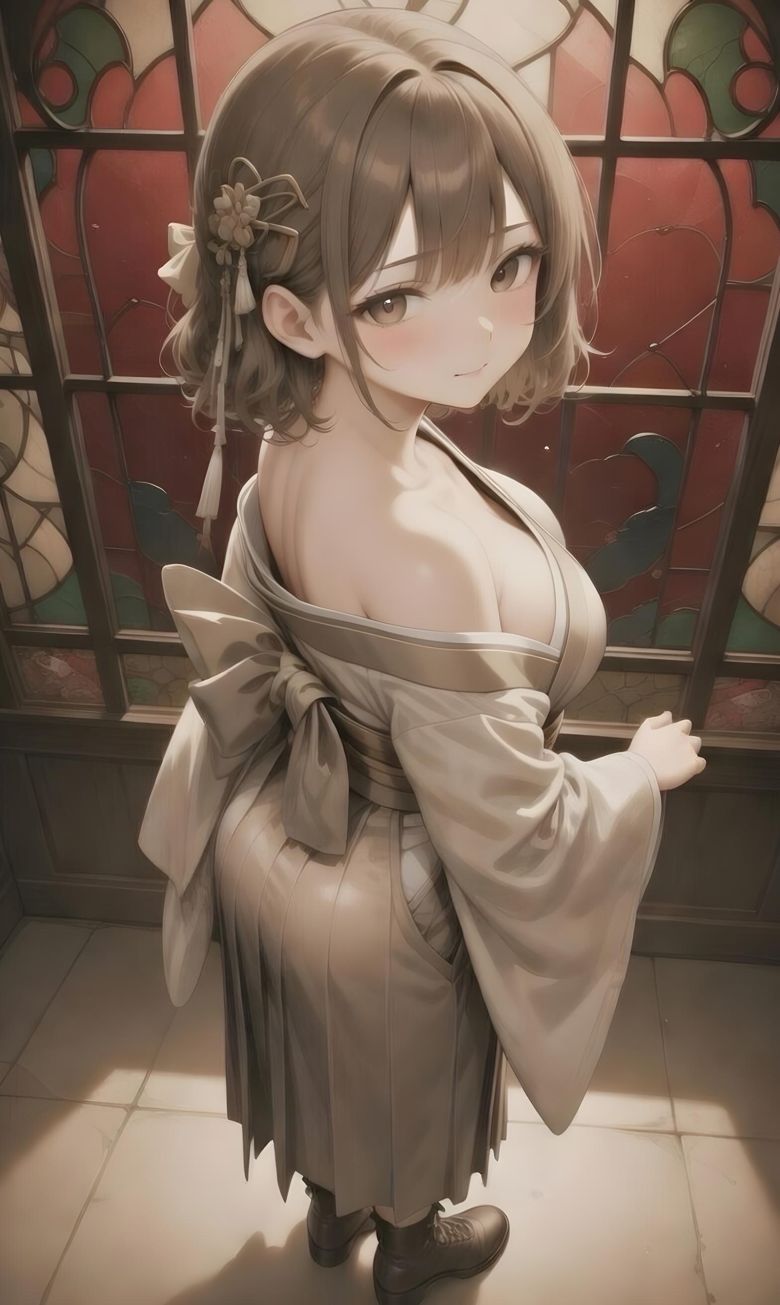 子越しのうなじ