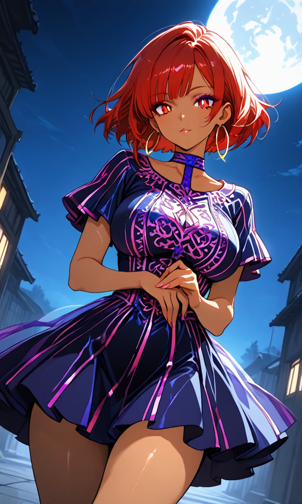 幻想的な褐色美女