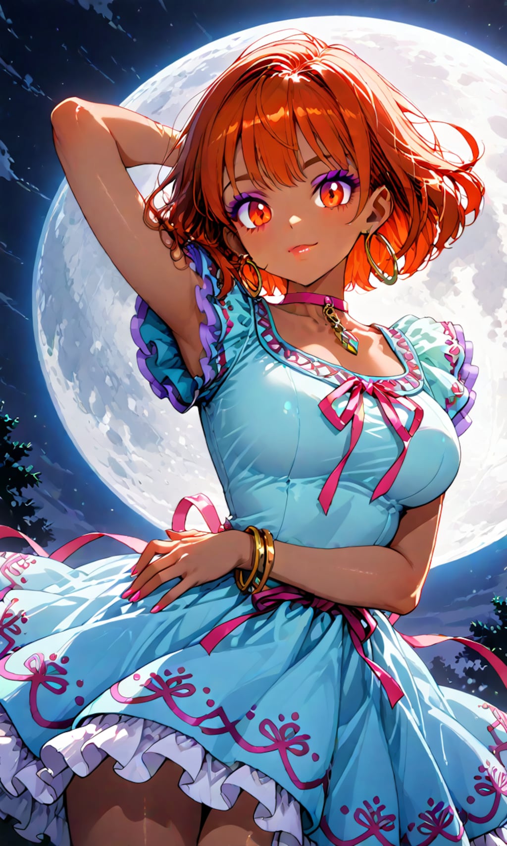 幻想的な褐色美女