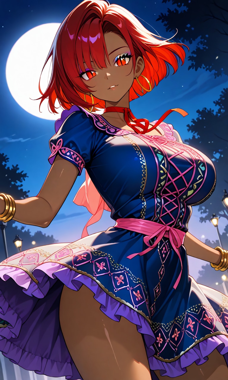 幻想的な褐色美女