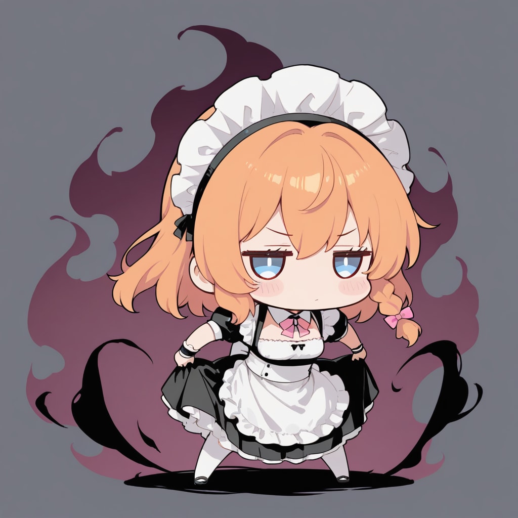 闇のオーラを纏うメイドさん