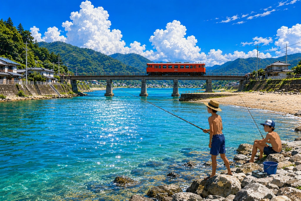 夏休みの少年