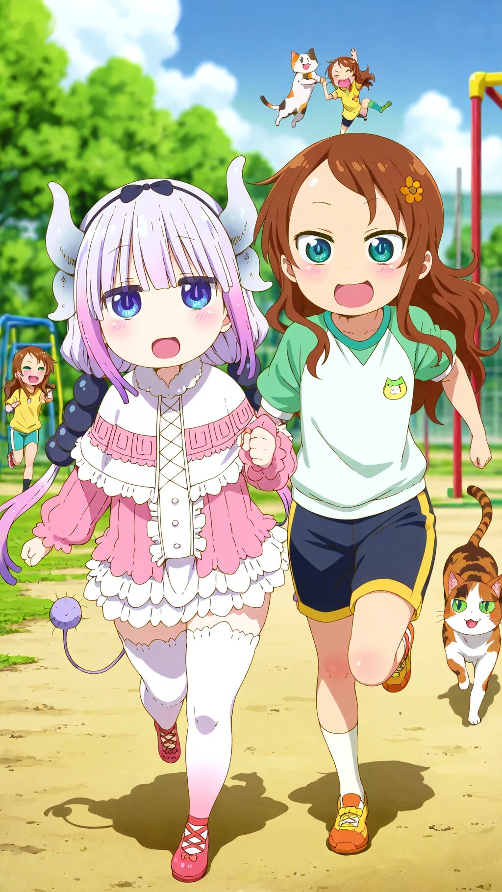 小林さんちのメイドラゴン　カンナカムイ・才川リコ　公園で遊ぶ！🐲