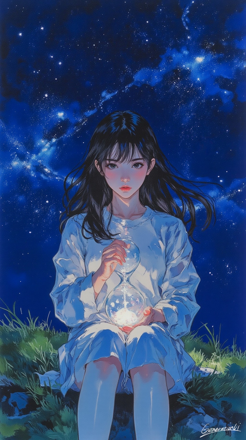 星を集める砂時計／スマホ壁紙アーカイブ