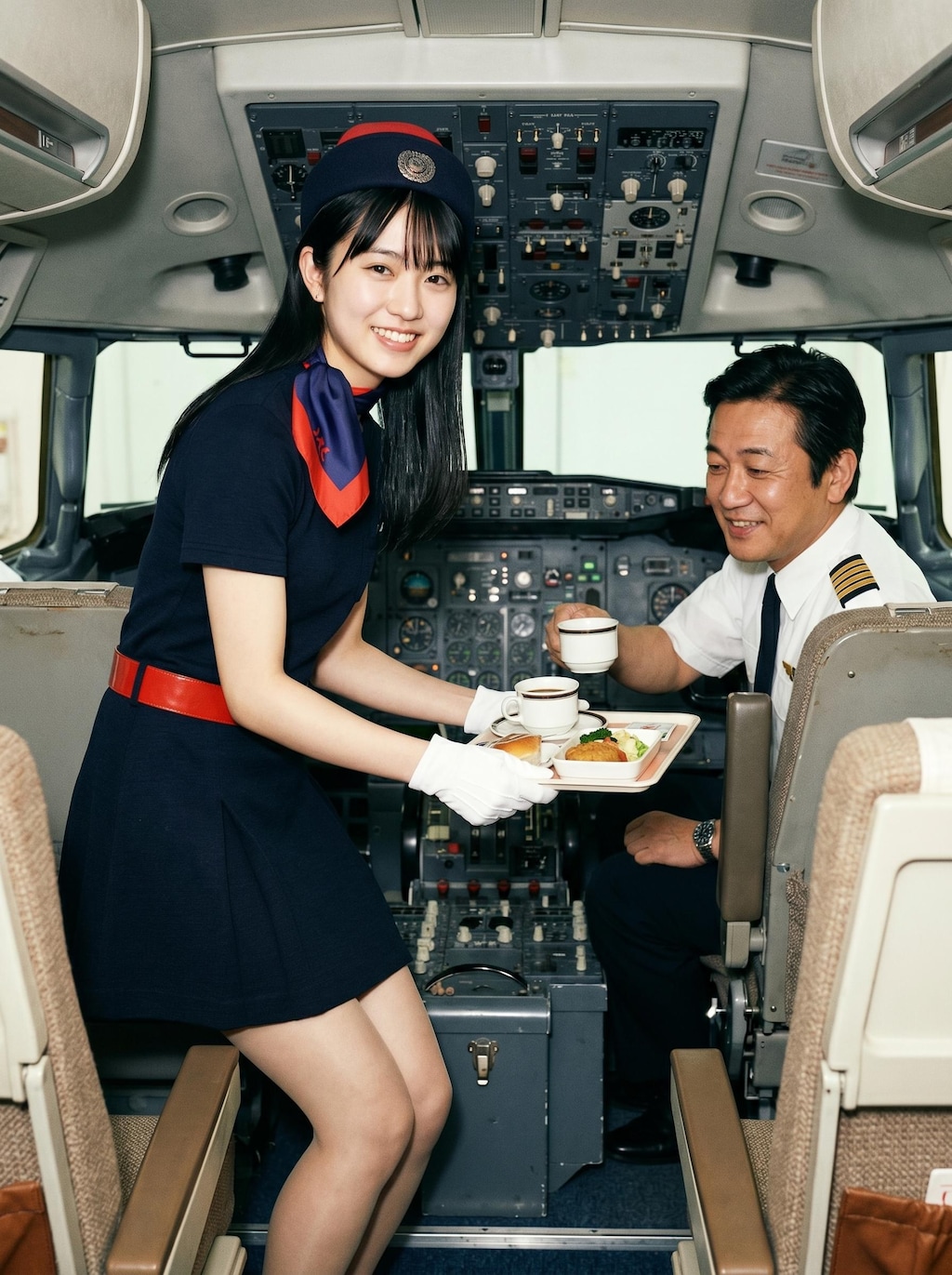昭和レトロのスチュワーデス