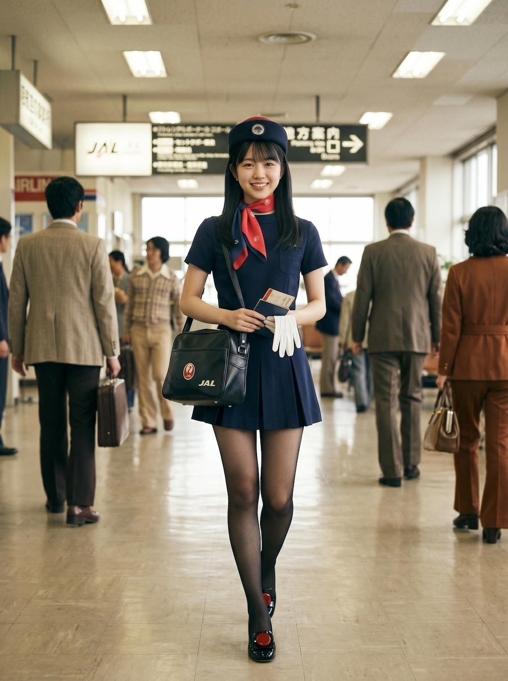 昭和レトロのスチュワーデス