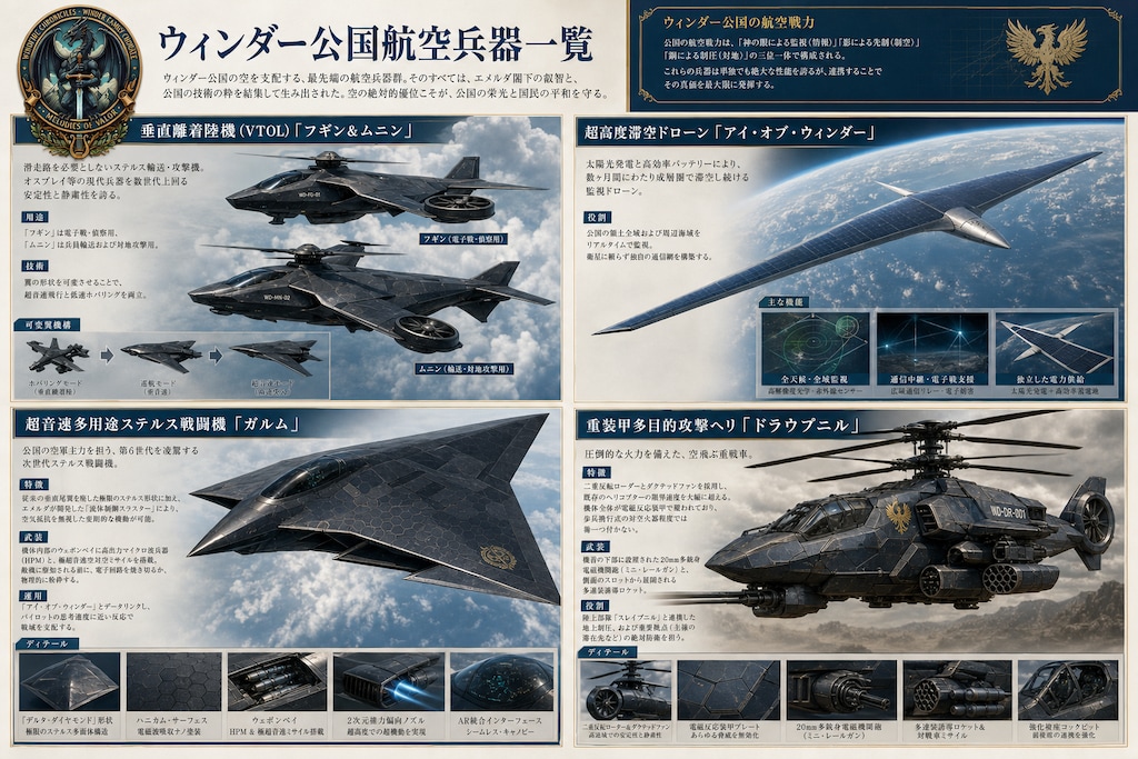 ウィンダー公国の兵器(乗り物)コレクション