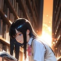 本好きの黒髪ちゃん 3枚目