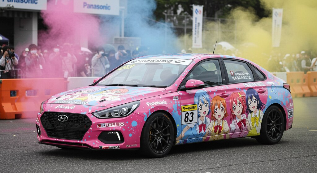 ラブライブ痛車Panasonicヒュンダイセダン