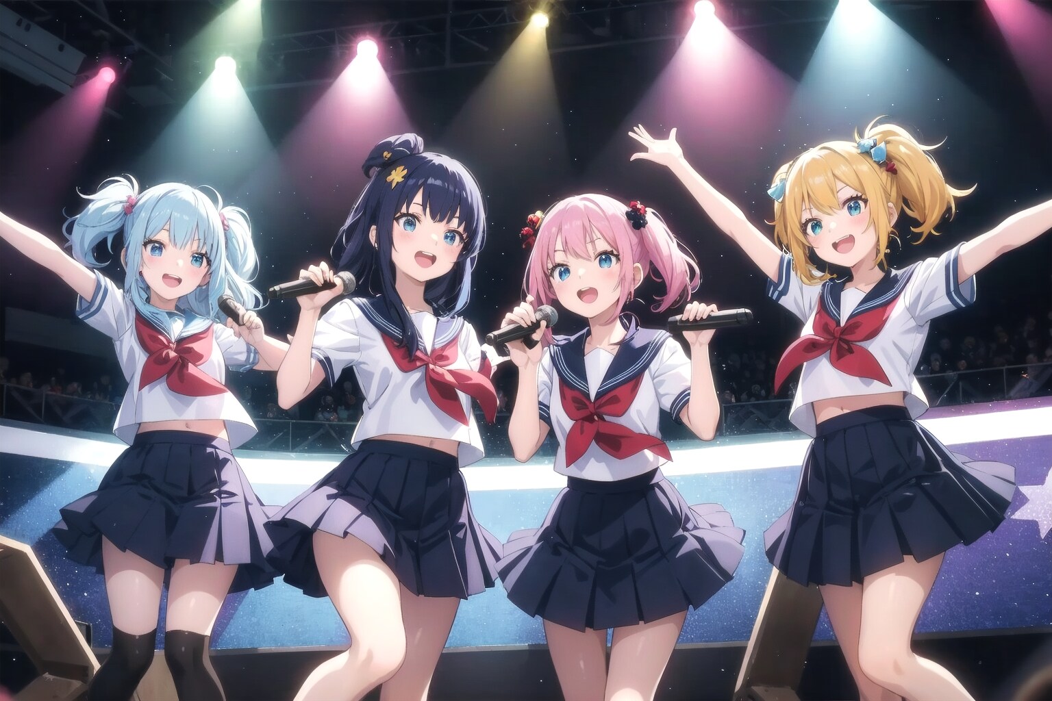 夢の舞台で羽ばたく光 | の人気AIイラスト・グラビア