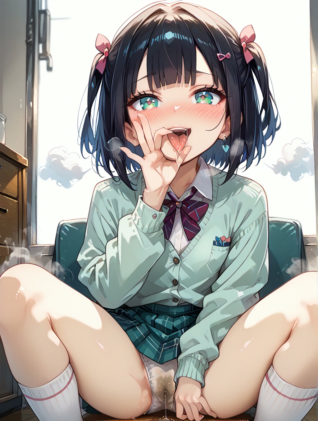 蒸れ蒸れの激くさぱんつで誘惑してくる制服女子