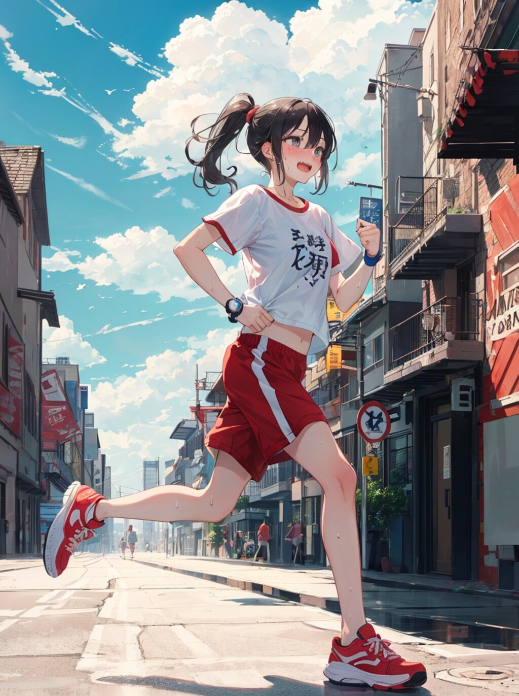 全力で前に走る