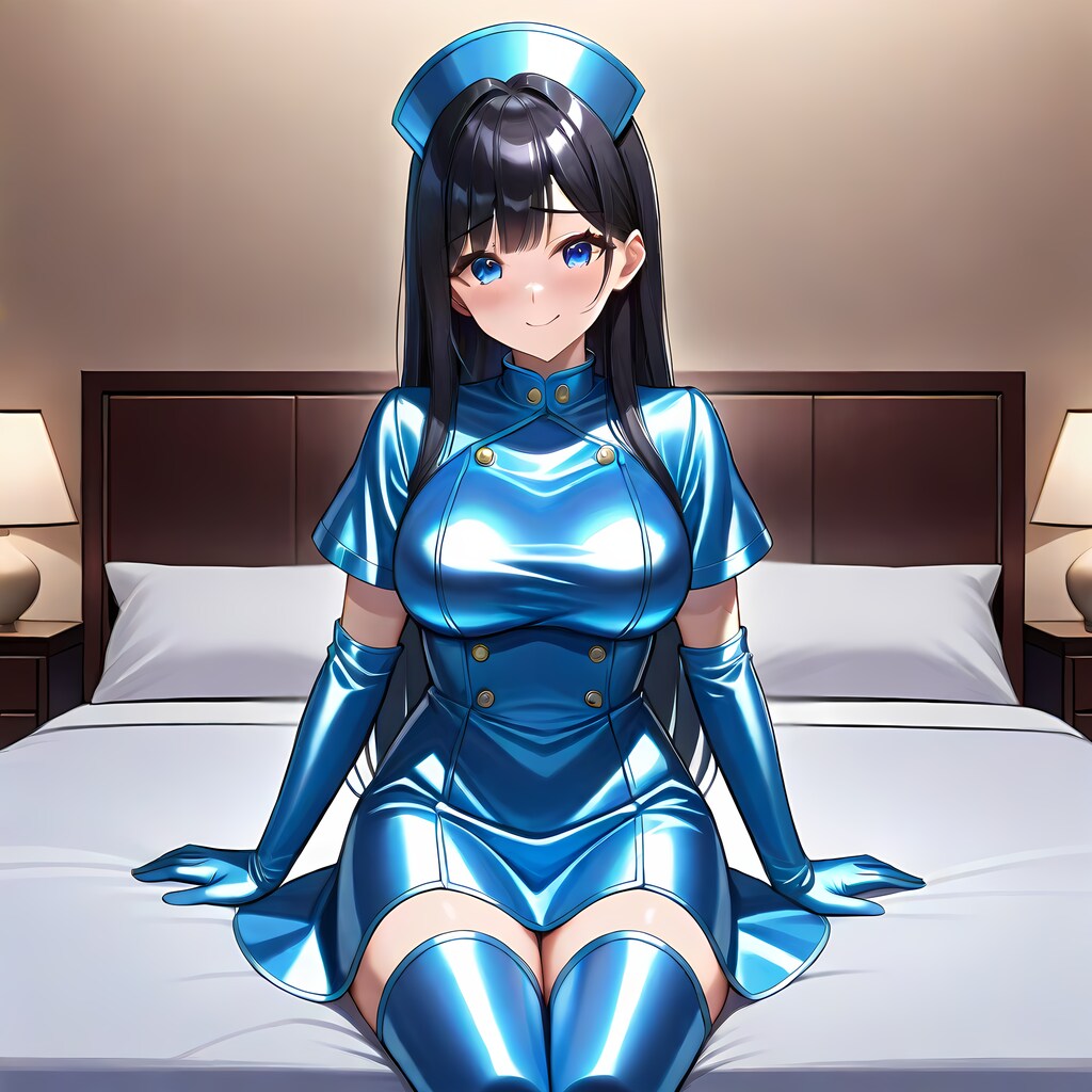 空色サテン衣装
