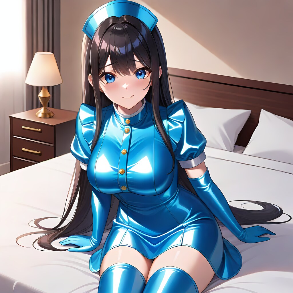 空色サテン衣装
