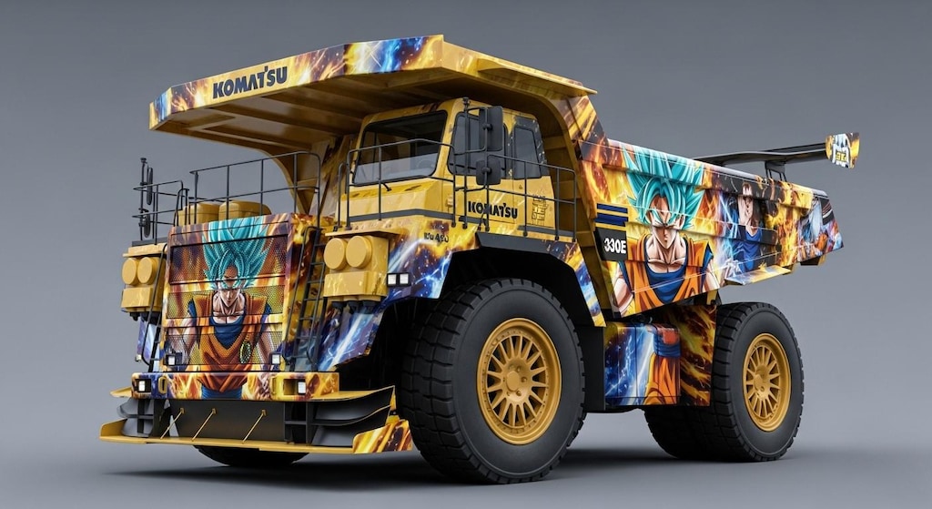 コマツダンプトラックドラゴンボール痛車