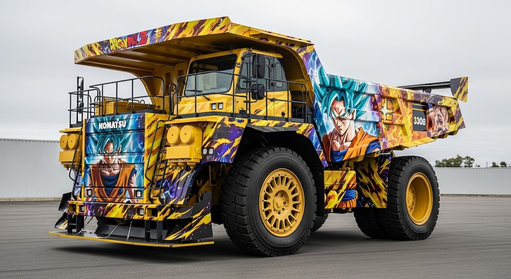 コマツダンプトラックドラゴンボール痛車