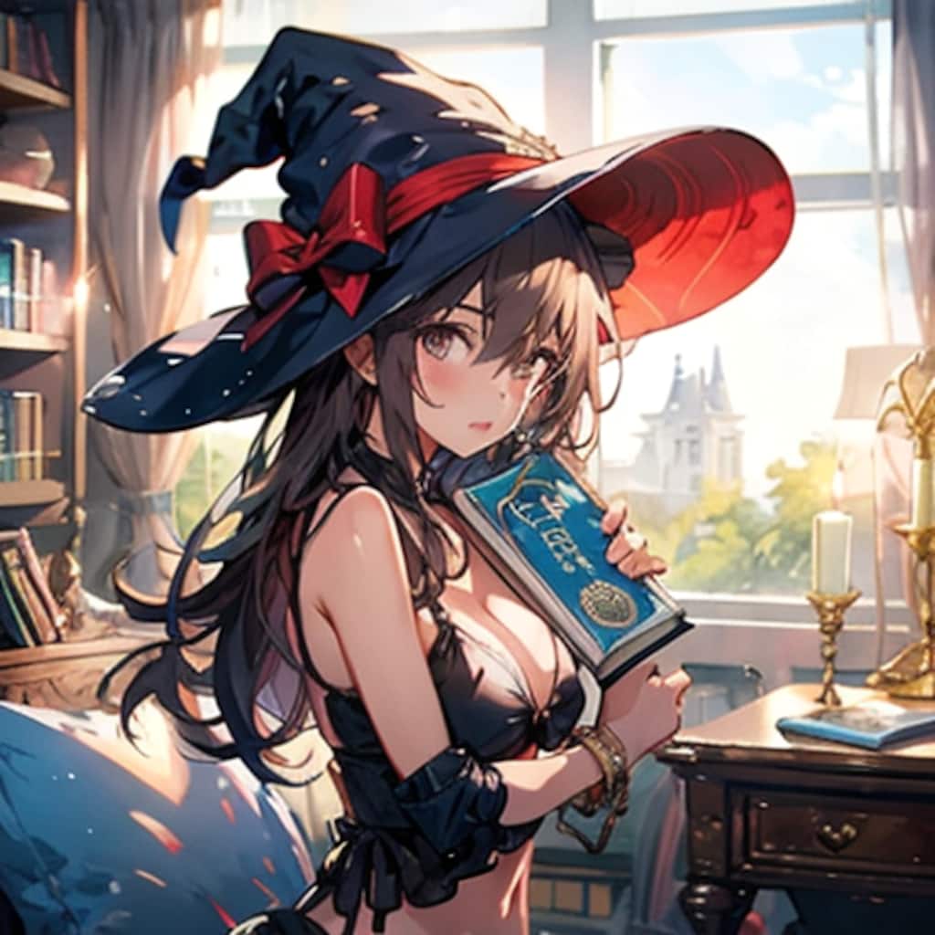 魔女っ子さんと本のある部屋200709