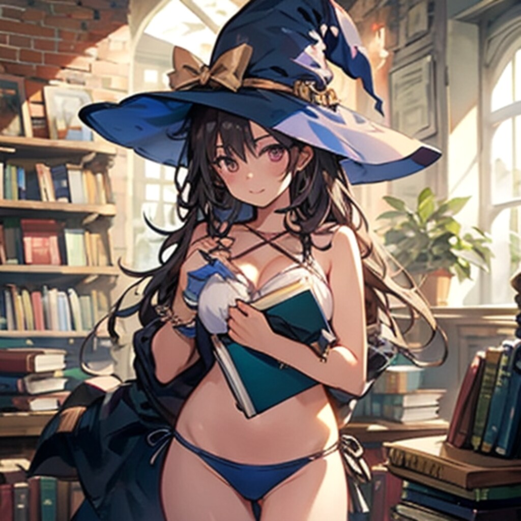 魔女っ子さんと本のある部屋200709