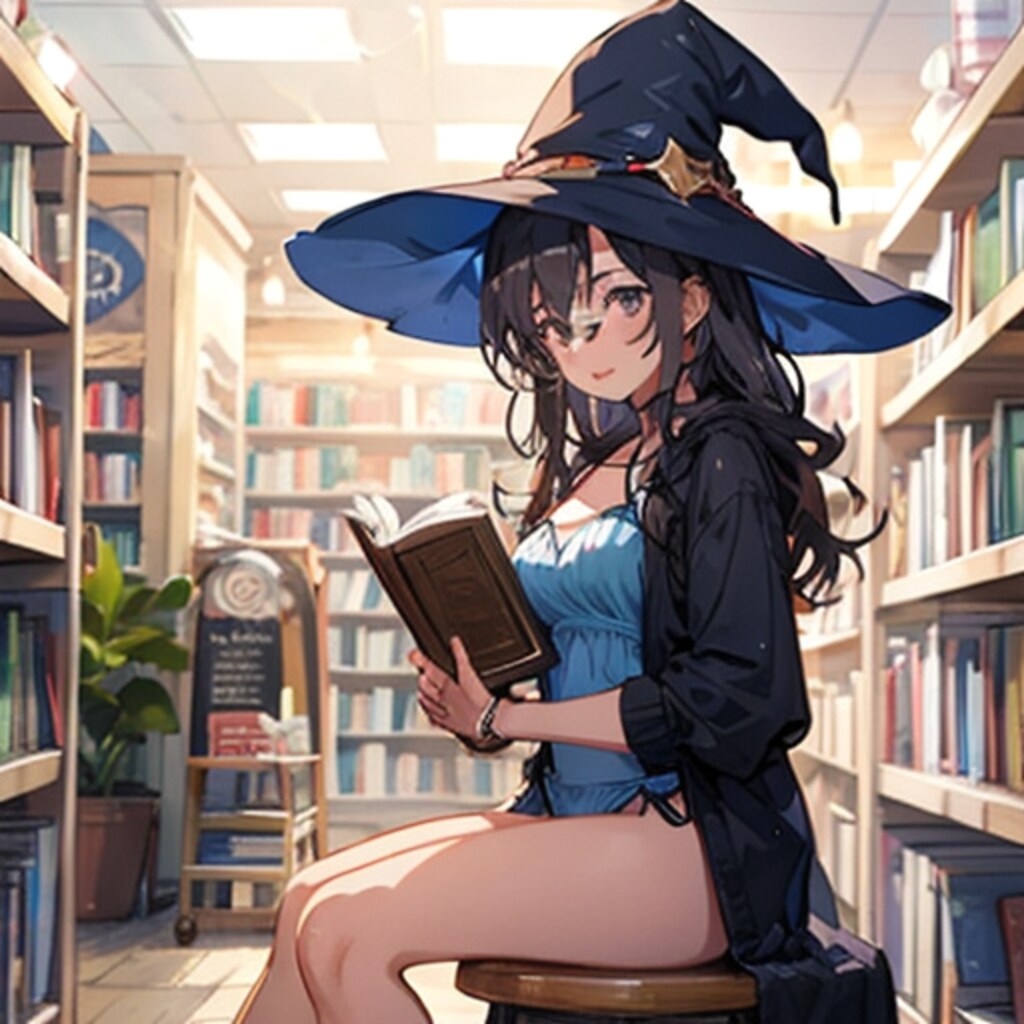 魔女っ子さんと本のある部屋200709