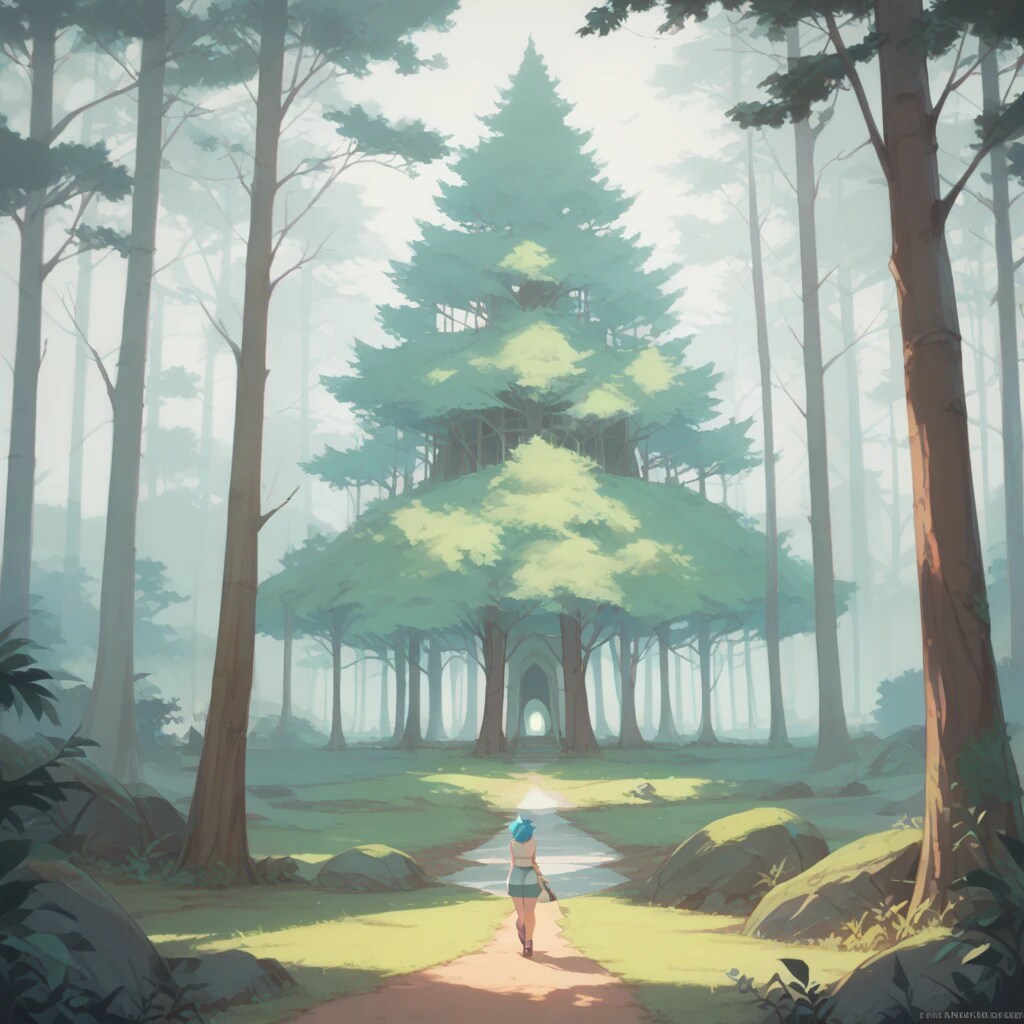 木漏れ日の中の女の子