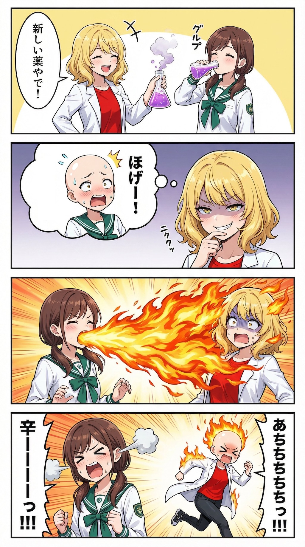 4コマ漫画「あやしいくすり」