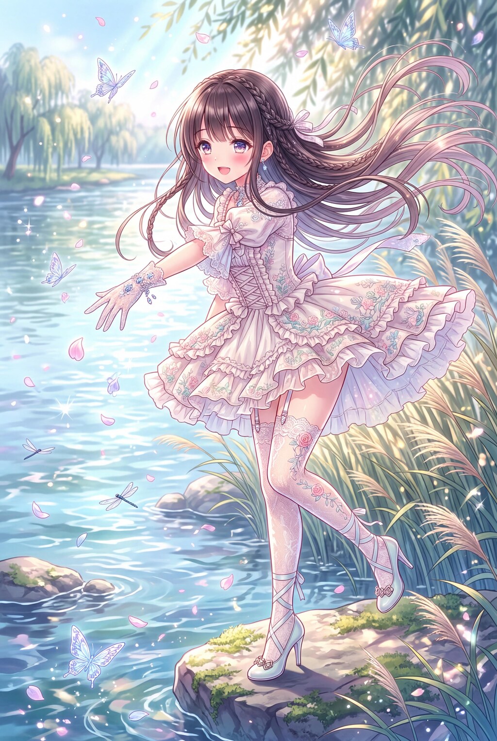 薄陽に舞う花想の岸辺