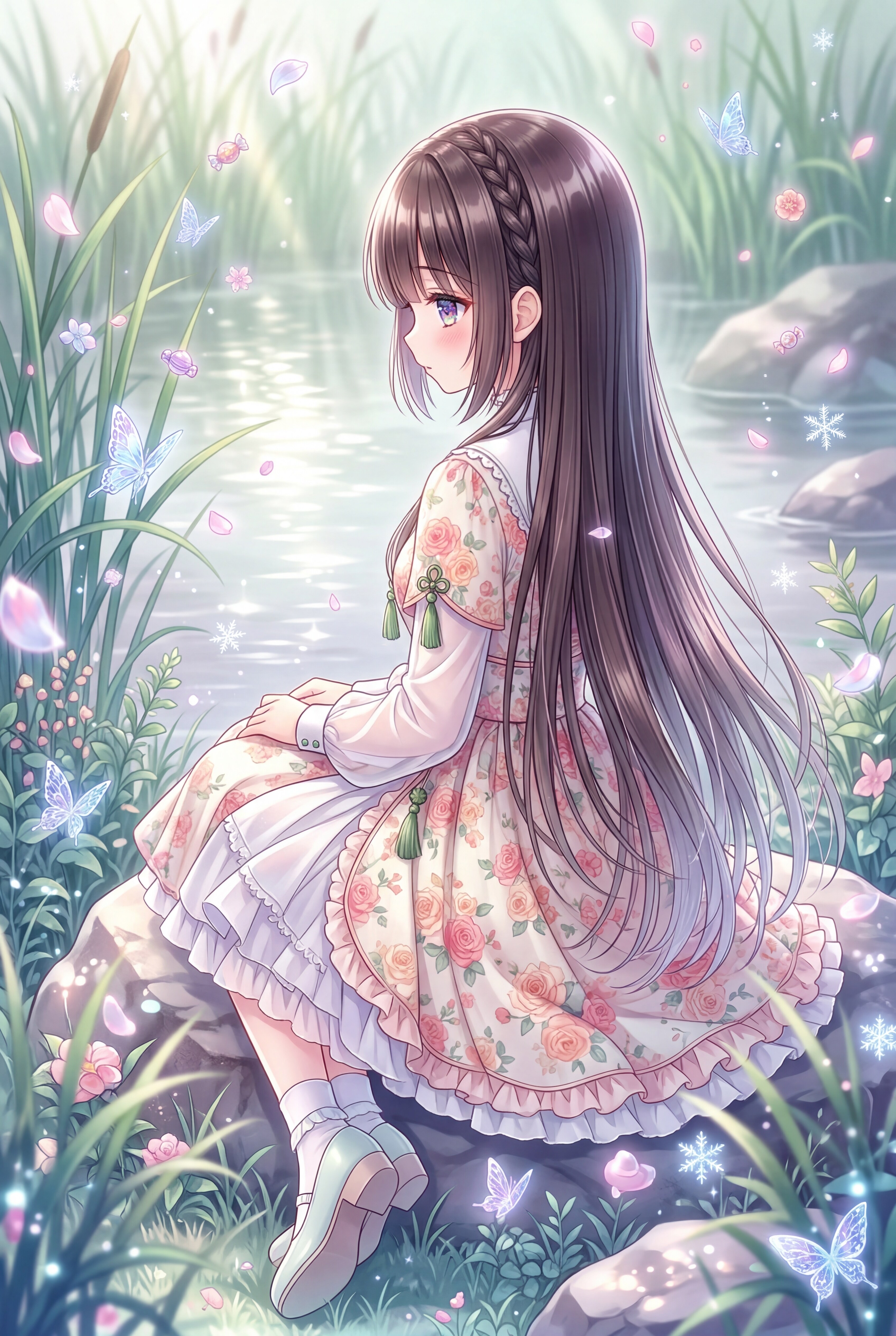 薄陽に舞う花想の岸辺 | の人気AIイラスト・グラビア