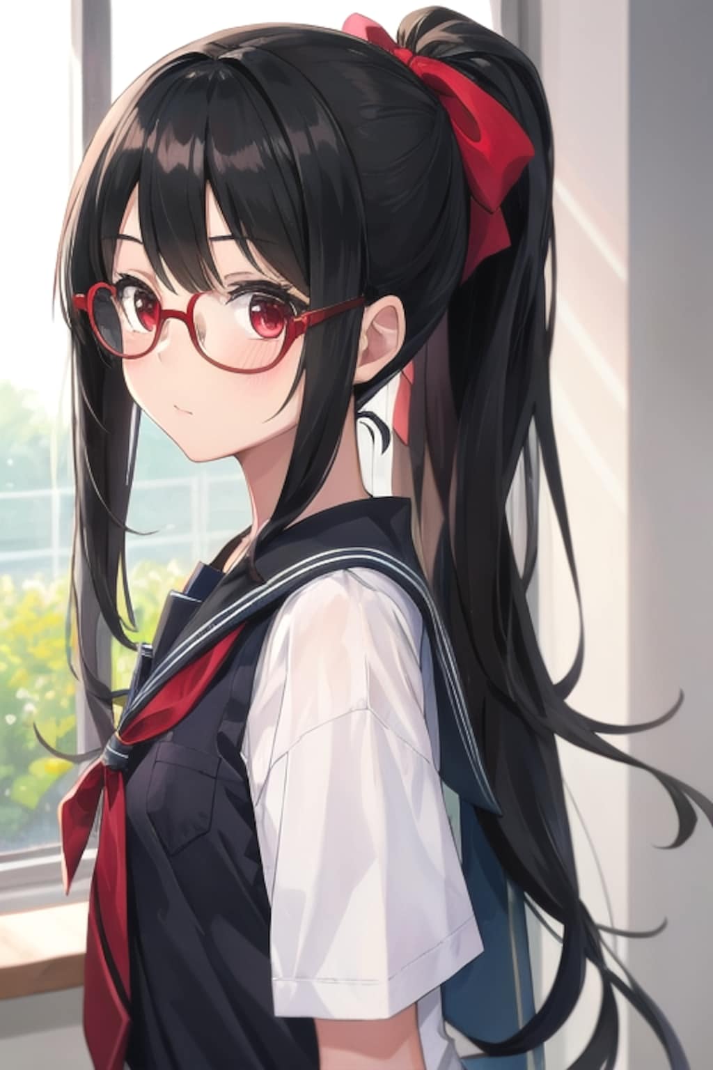 黒髪制服少女　その1