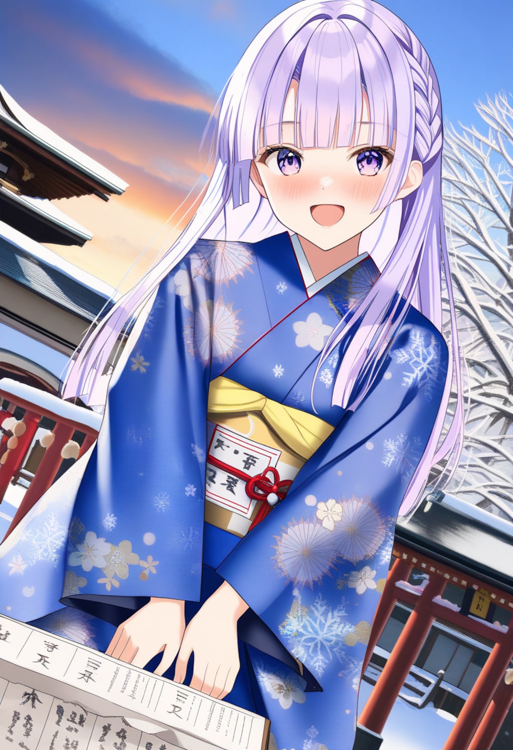 おみくじどうだった？末吉？びみょー、私吉！