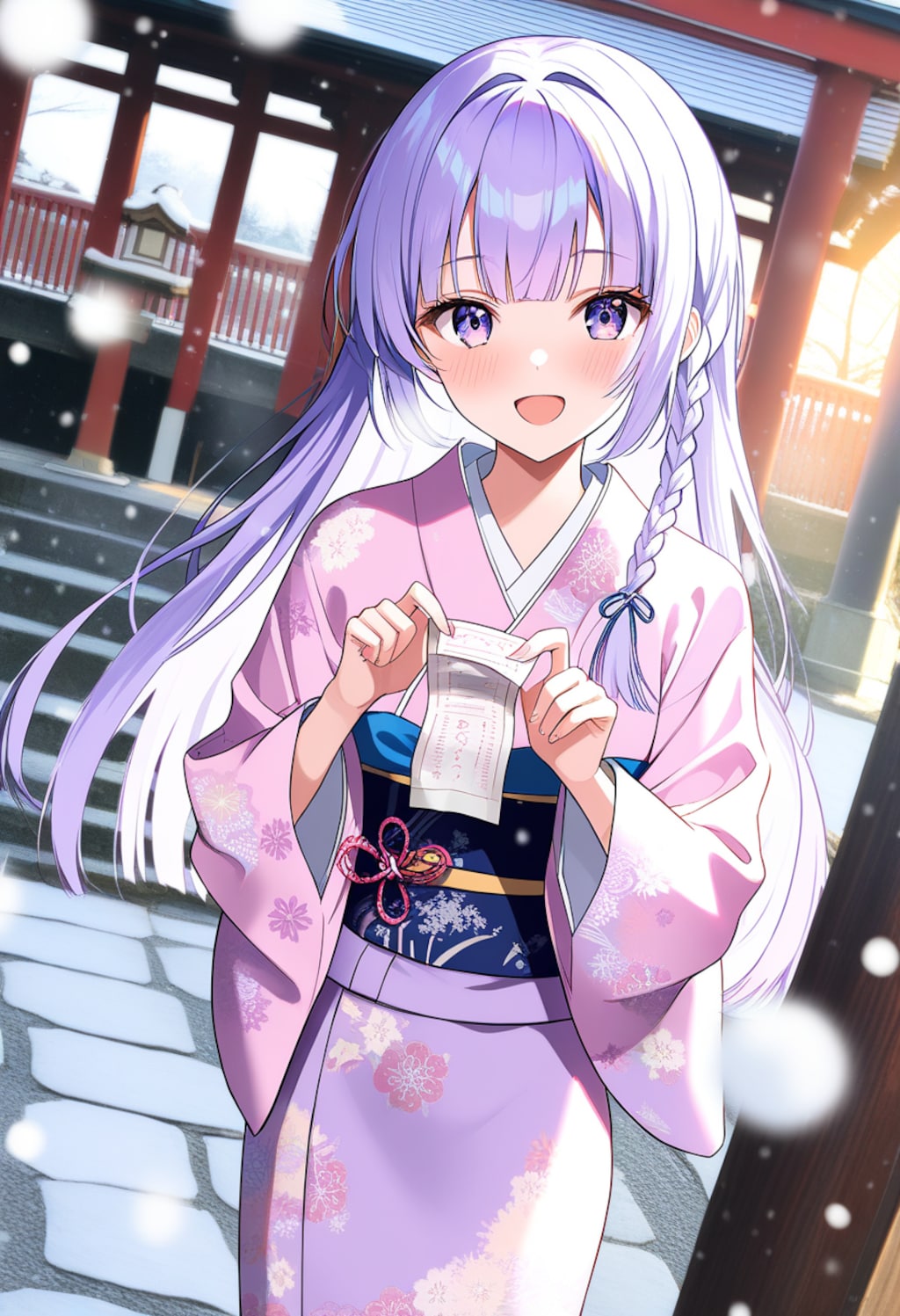 おみくじどうだった？末吉？びみょー、私吉！